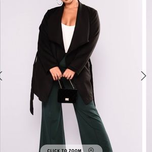 Fashion Nova  Manhattan Coat Black